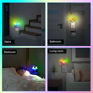 Mushroom Led Night Light For Home ( Random Color )🔥