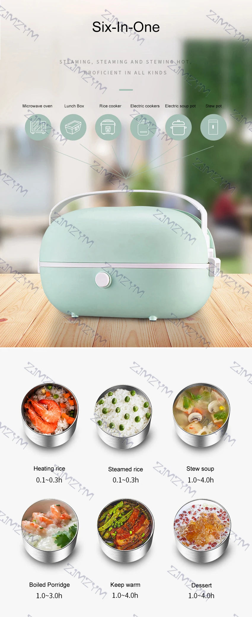 KLD-828 1L Portable Lunch Food Box Household Electric Heating