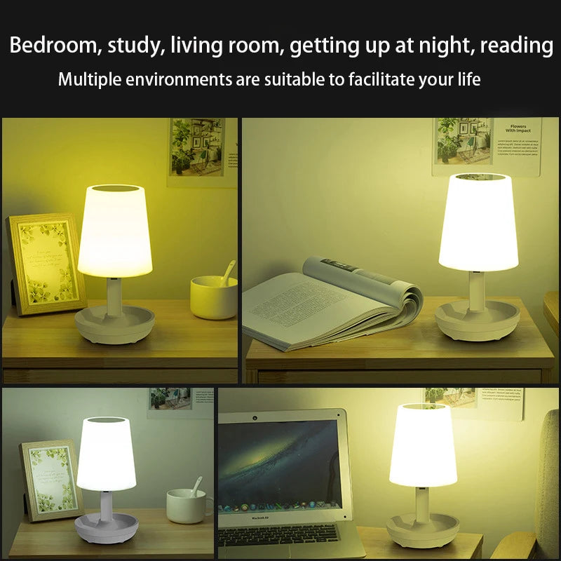 Led Table Lamp Usb Rechargeable Light Wireless Remote Desk