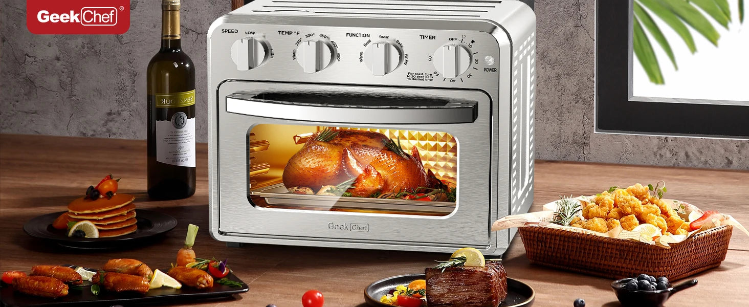 Air Fryer Toaster Oven, 4 Slice Toaster Airfryer Countertop Oven