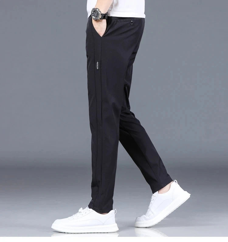 2024 New Fashion Casual Men's Casual Pants Summer Thin Ice