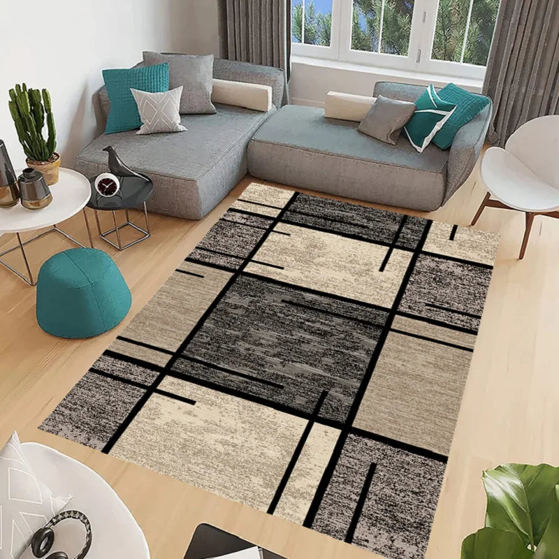 Modern Geometric Carpet for Living Room Decor Sofa Table