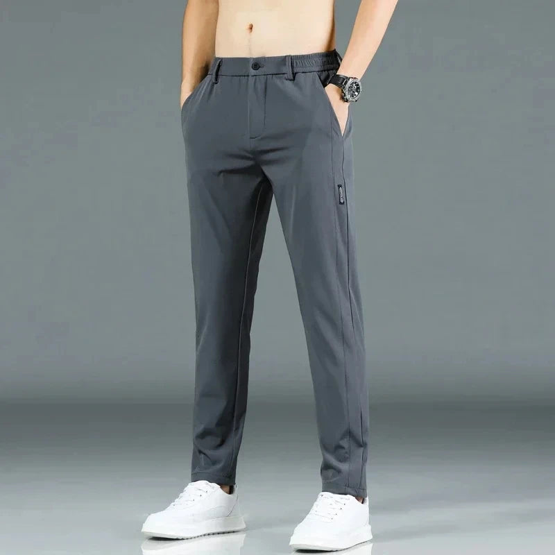 2024 New Fashion Casual Men's Casual Pants Summer Thin Ice