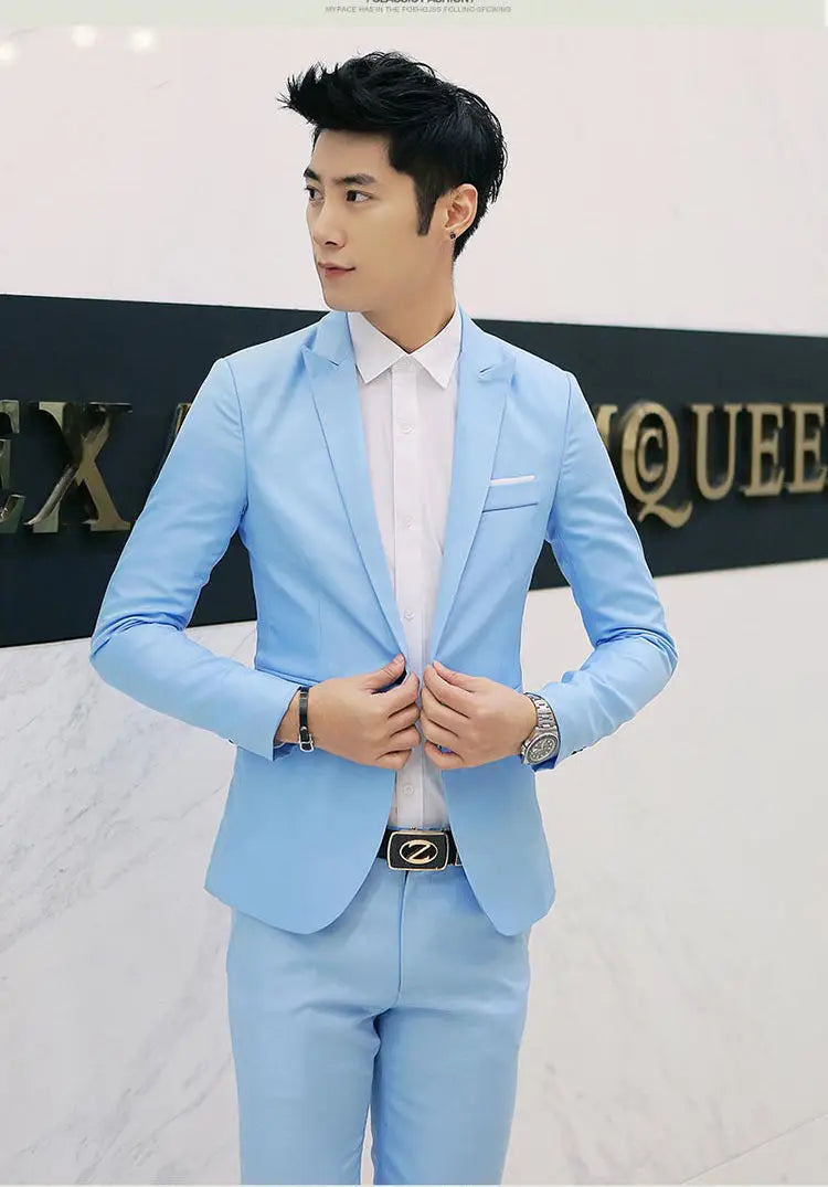 New Casual Western-style Men's Blazer Slim Fit Korean Fashion