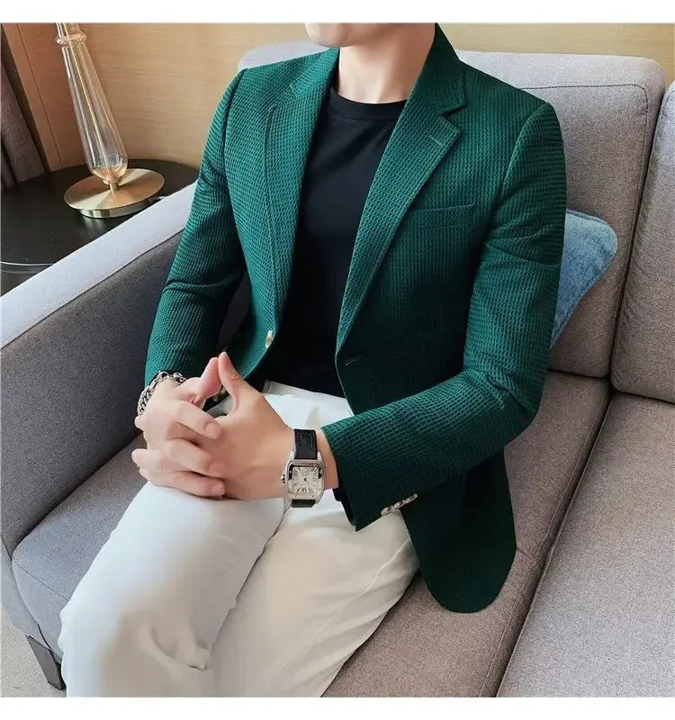 Casual Men's Blazer Jacket For Autumn Slimming Smooths