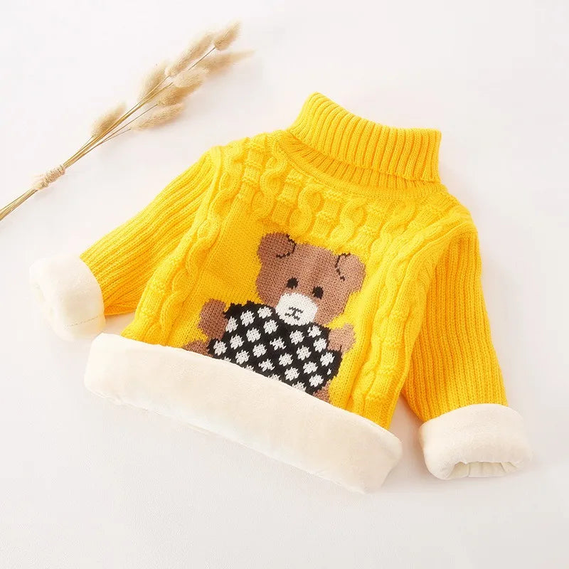 Autumn Winter Children Warm Sweater Toddler Cartoon Bear