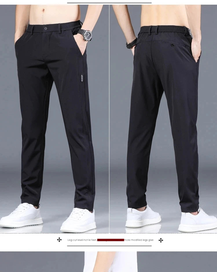 2024 New Fashion Casual Men's Casual Pants Summer Thin Ice