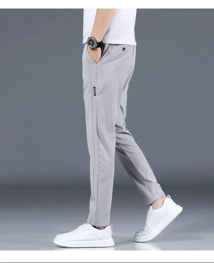 2024 New Fashion Casual Men's Casual Pants Summer Thin Ice