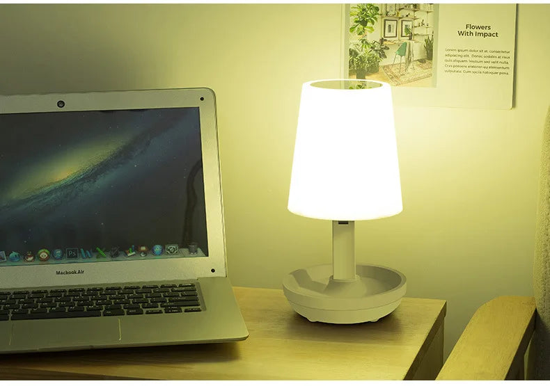 Led Table Lamp Usb Rechargeable Light Wireless Remote Desk