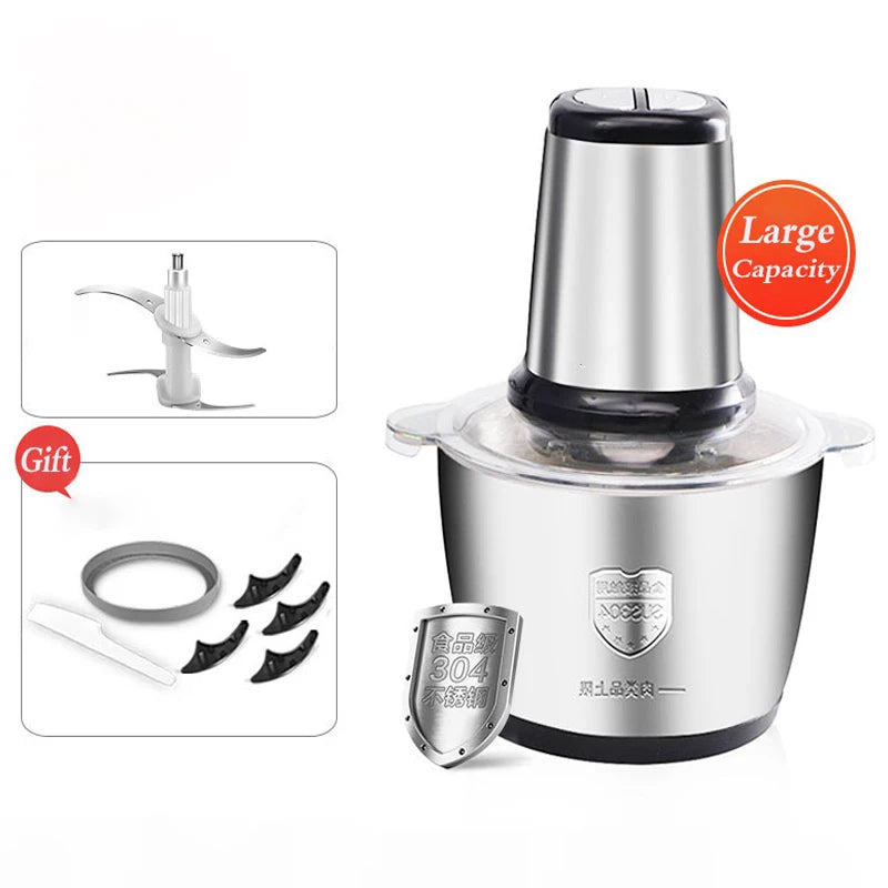 High Efficiency Stainless Steel Large Capacity Meat Mincer Grinder