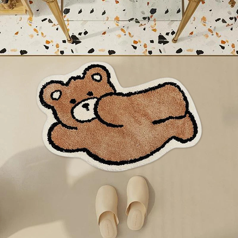 Kawaii Bear Rug Carpet for Living Room Bederoom Beside Area Rugs