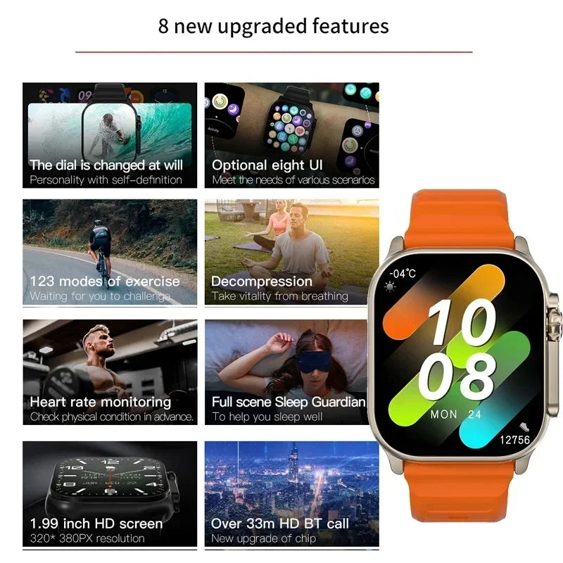 New Smart Watch T10 U2 Watch Ultra IWO Watch Ultra