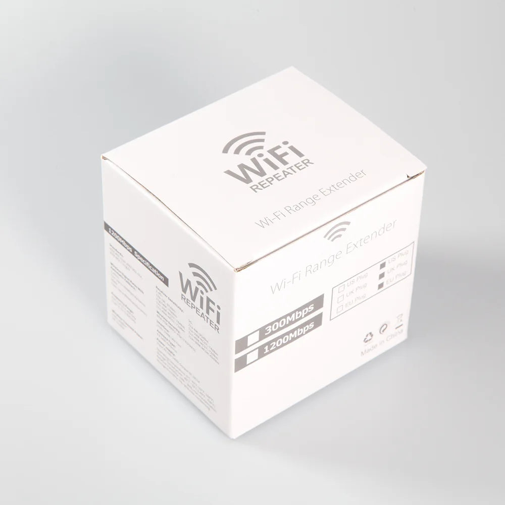 WiFi Repeater 1200Mbps WiFi Signal Booster Dual Band 2.4G 5G