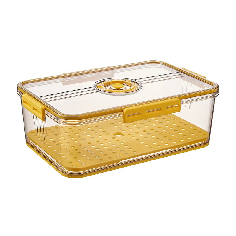 Kitchen Refrigerator Storage Box, Food Grade, PET Plastic, Transparent