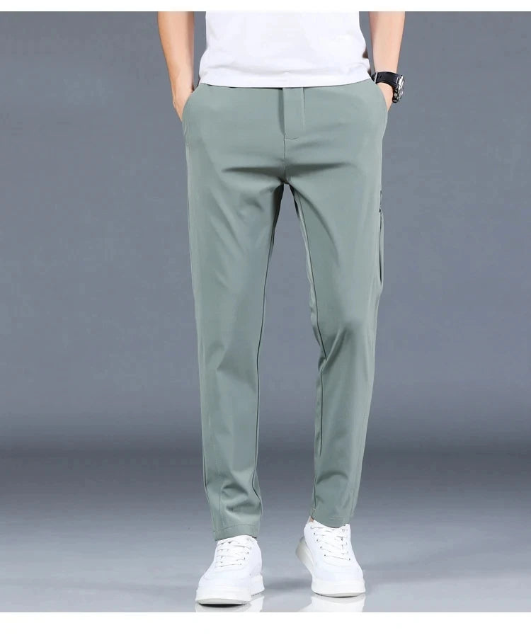 2024 New Fashion Casual Men's Casual Pants Summer Thin Ice