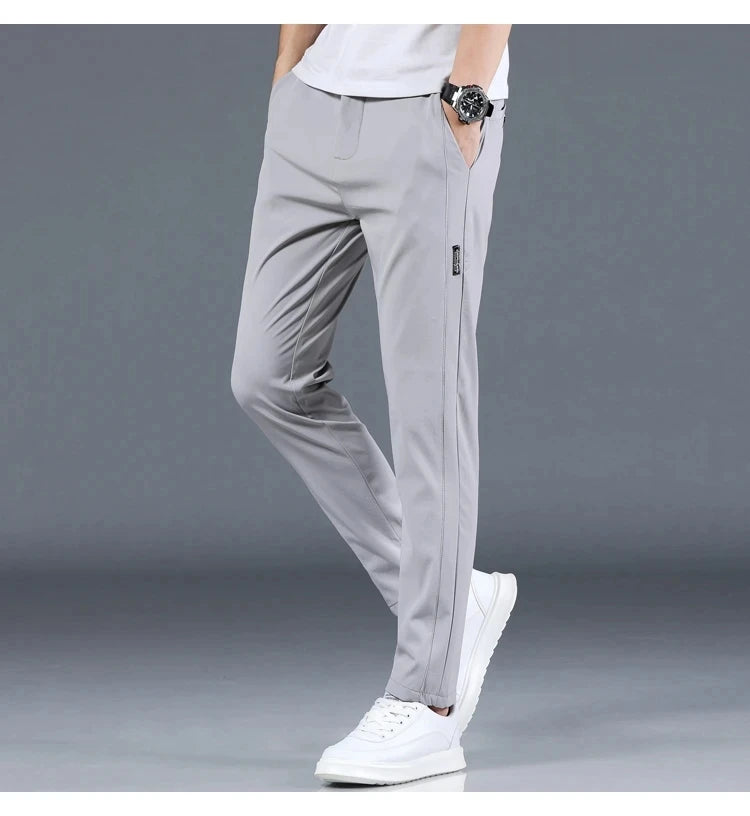 2024 New Fashion Casual Men's Casual Pants Summer Thin Ice