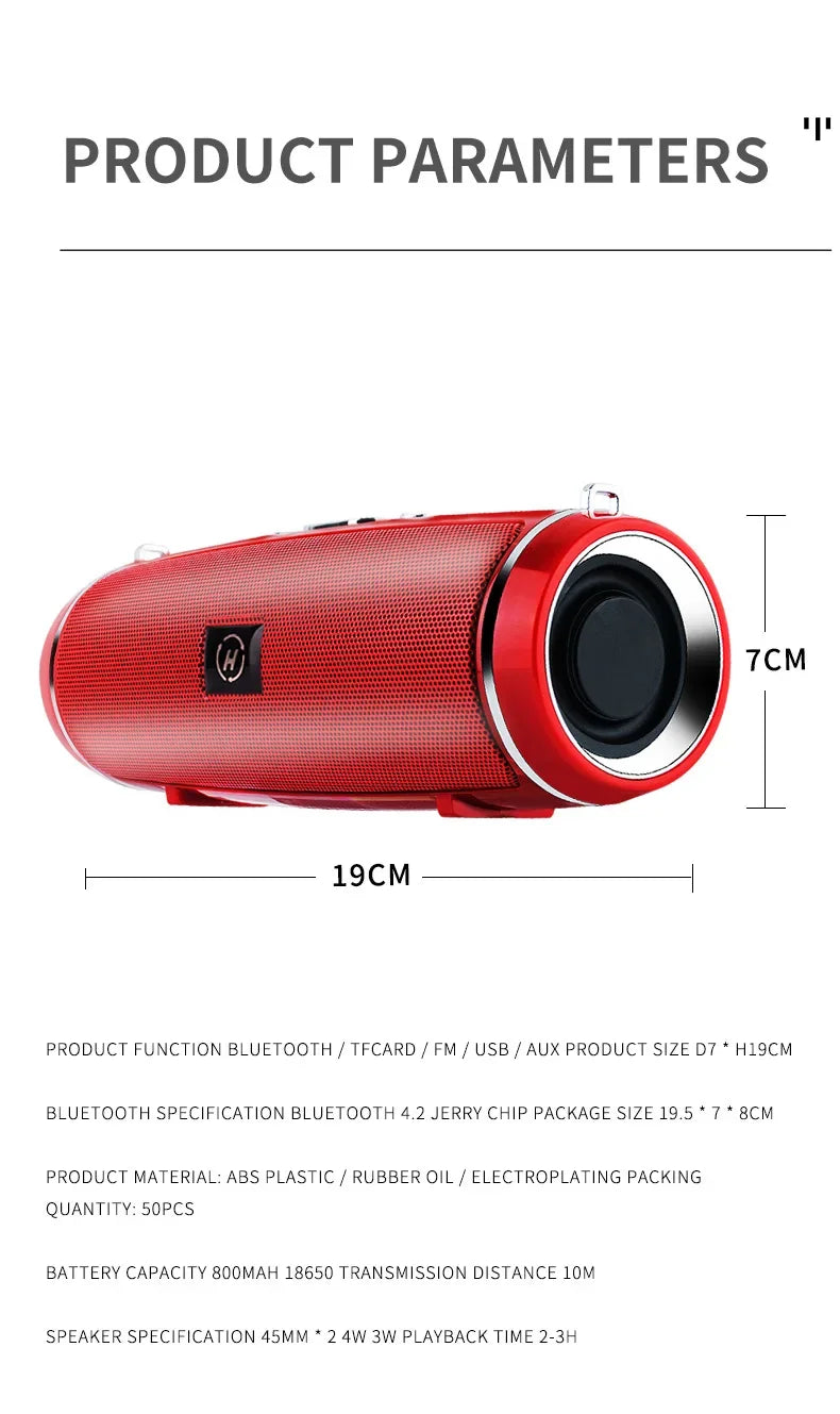 Portable Bluetooth Speaker Mini Wireless HIFI Surround Sound Subwoofer