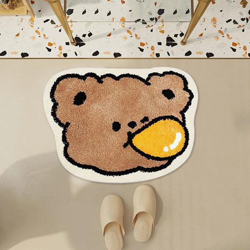 Kawaii Bear Rug Carpet for Living Room Bederoom Beside Area Rugs