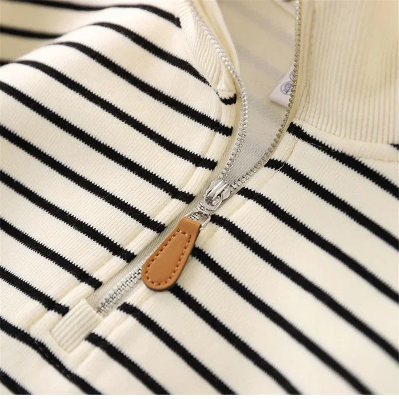 Boys Stripes Sweatshirt Coats Spring Autumn Girls Casual