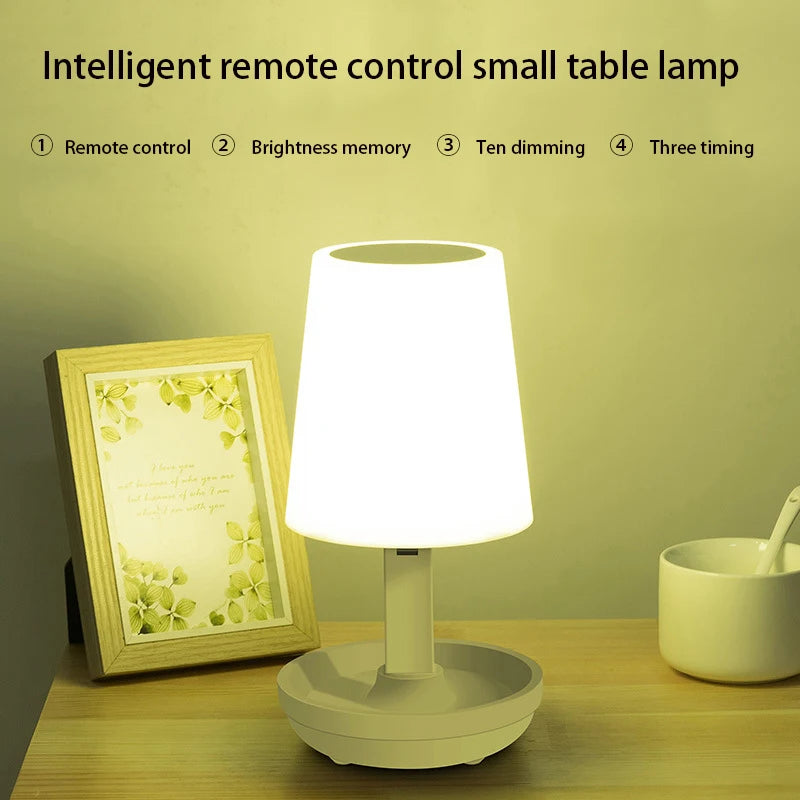 Led Table Lamp Usb Rechargeable Light Wireless Remote Desk