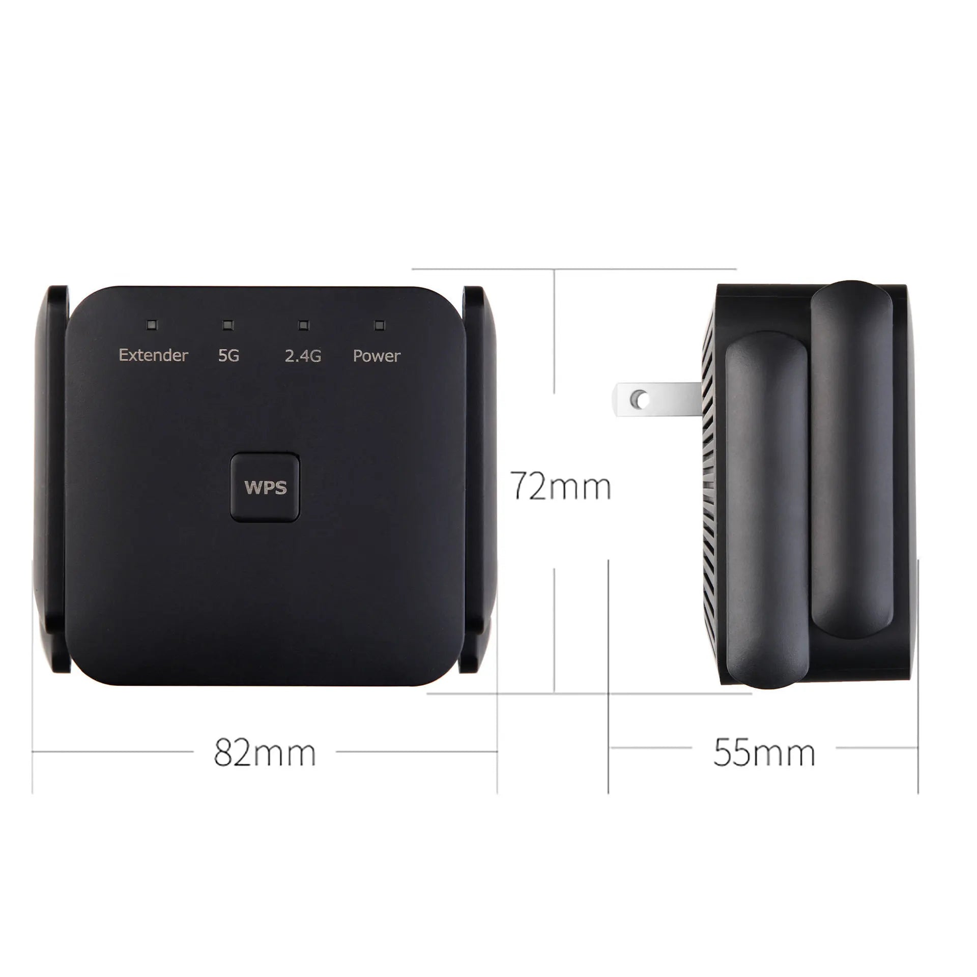 WiFi Repeater 1200Mbps WiFi Signal Booster Dual Band 2.4G 5G