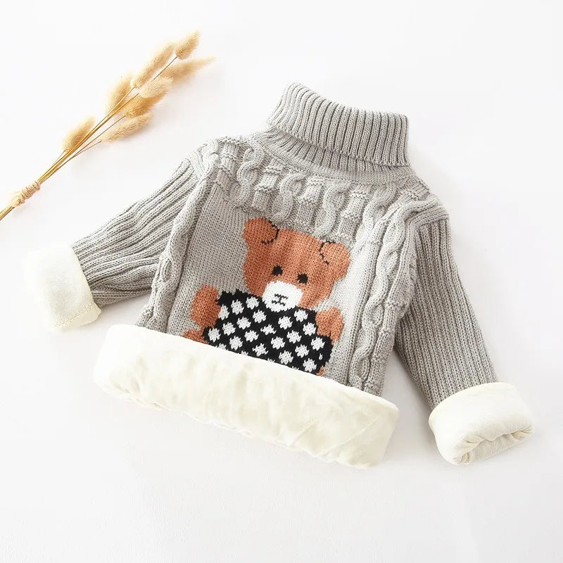 Autumn Winter Children Warm Sweater Toddler Cartoon Bear