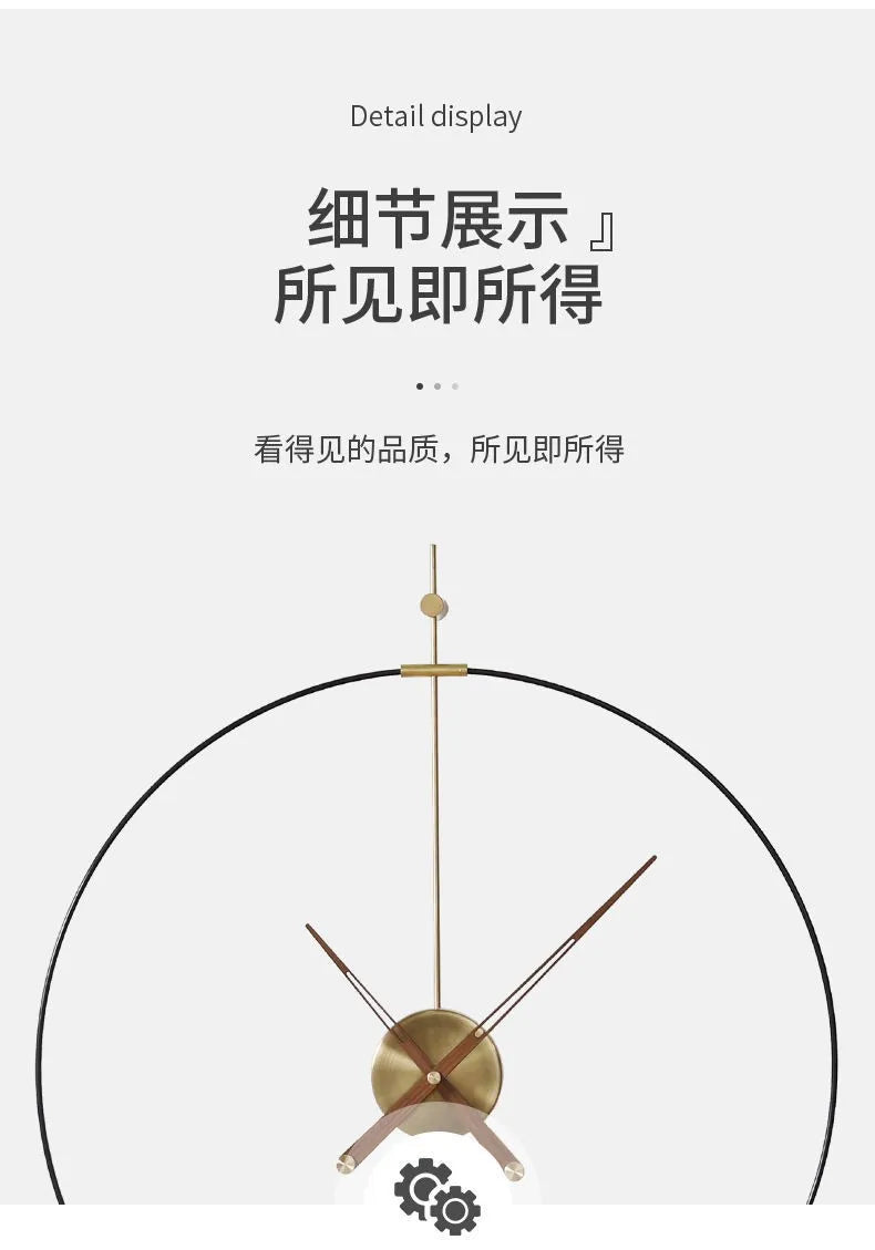 Aesthetic Design Wall Clocks Vintage Korean Simple Restaurant