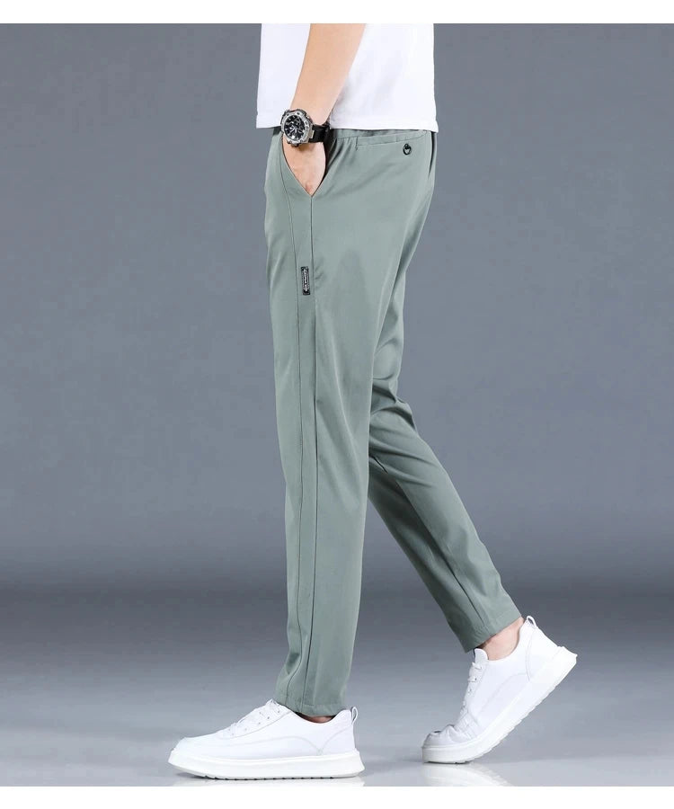 2024 New Fashion Casual Men's Casual Pants Summer Thin Ice