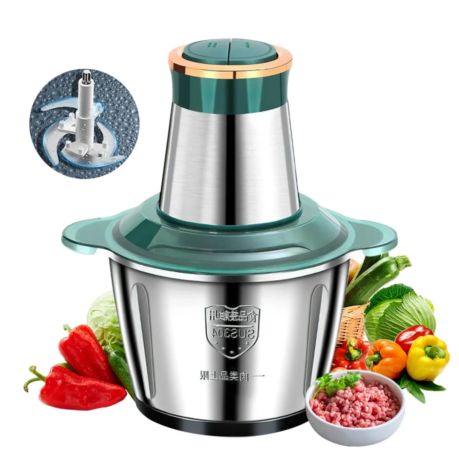 High Efficiency Stainless Steel Large Capacity Meat Mincer Grinder