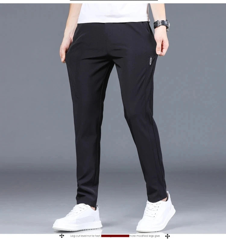 2024 New Fashion Casual Men's Casual Pants Summer Thin Ice