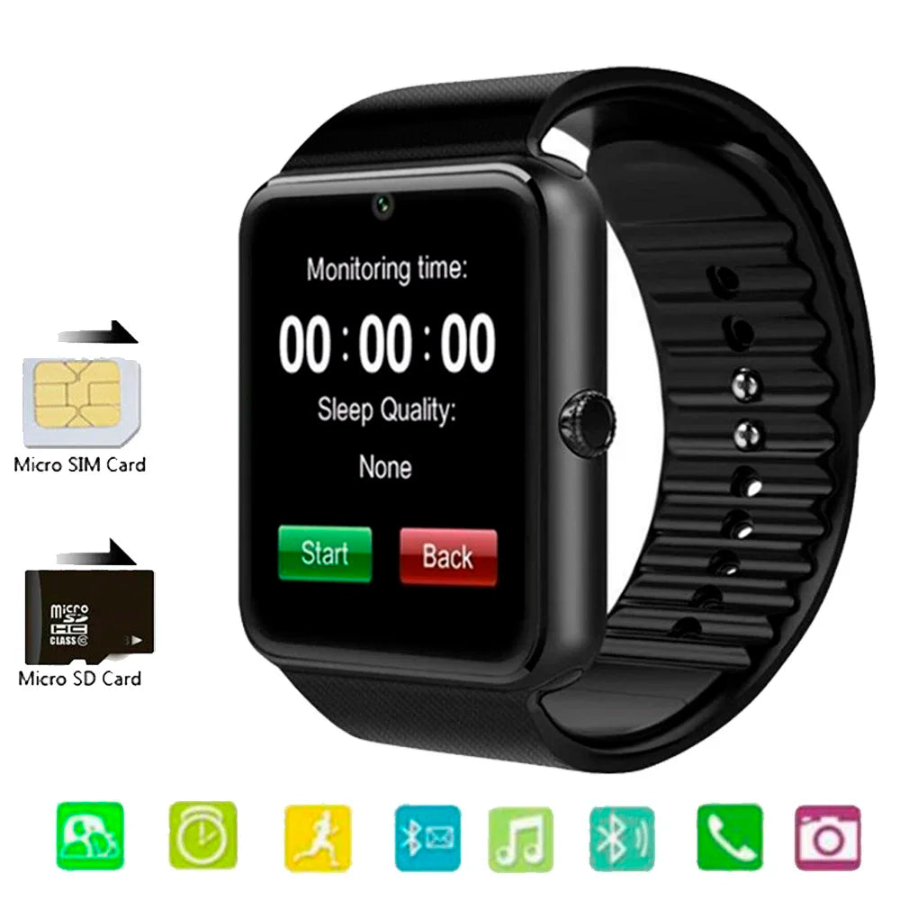 Smart Watches GT08 Clock Sync Notifier Support Sim TF Card