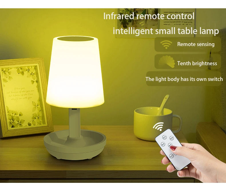 Led Table Lamp Usb Rechargeable Light Wireless Remote Desk