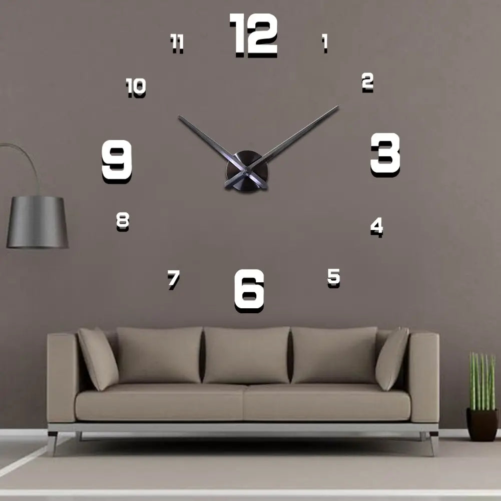 3D Wall Clocks Luminous DIY Acrylic Mirror Wall Stickers for Home