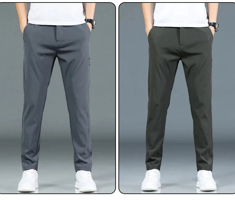 2024 New Fashion Casual Men's Casual Pants Summer Thin Ice