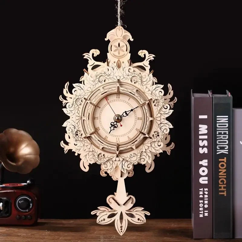 Musical Note Wall Clock 3D Three-dimensional Puzzle Diy