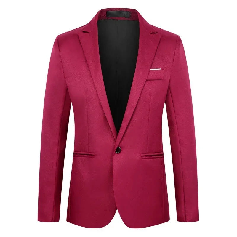 New Casual Western-style Men's Blazer Slim Fit Korean Fashion