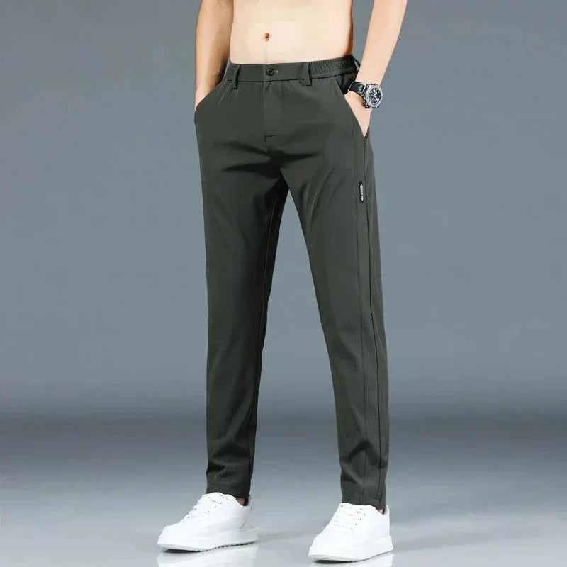 2024 New Fashion Casual Men's Casual Pants Summer Thin Ice