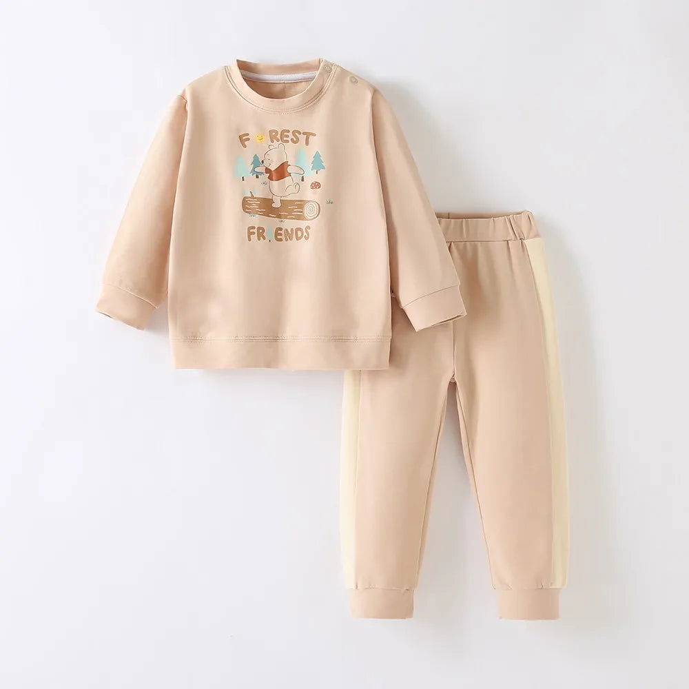 Mickey Printed Children's Long Sleeve Suit Sweatshirt + Trousers