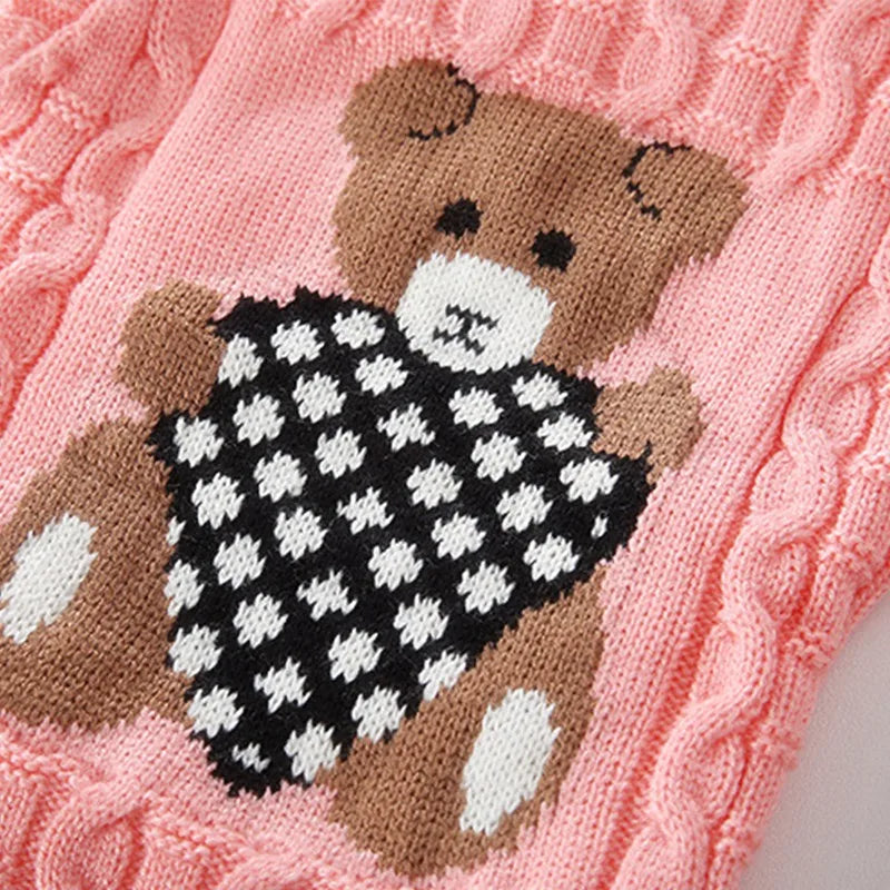 Autumn Winter Children Warm Sweater Toddler Cartoon Bear