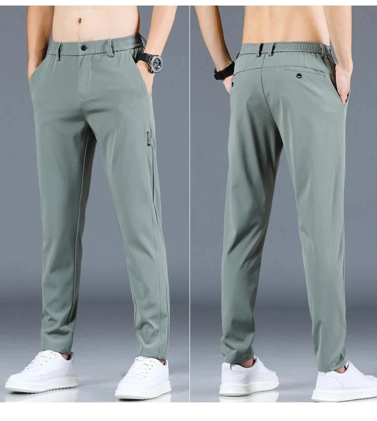 2024 New Fashion Casual Men's Casual Pants Summer Thin Ice