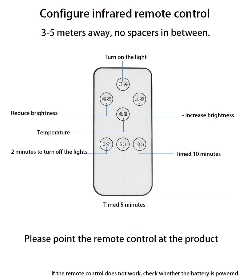 Led Table Lamp Usb Rechargeable Light Wireless Remote Desk