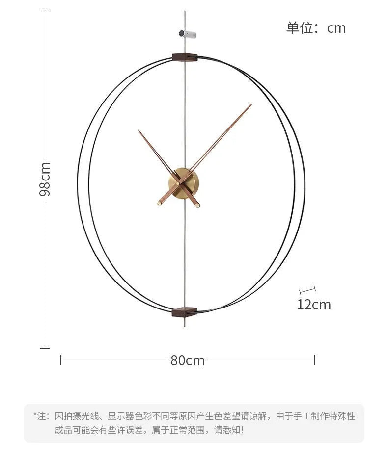 Aesthetic Design Wall Clocks Vintage Korean Simple Restaurant