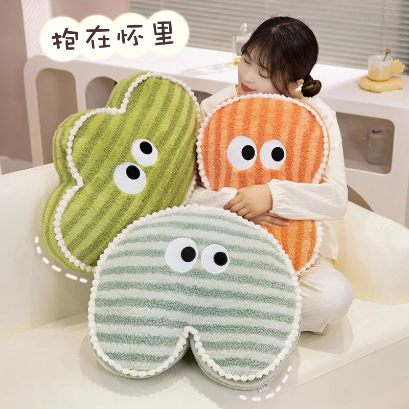 Funny Big Eyes Anime Doll Plush Throw Pillow Soft Stuffed Plush