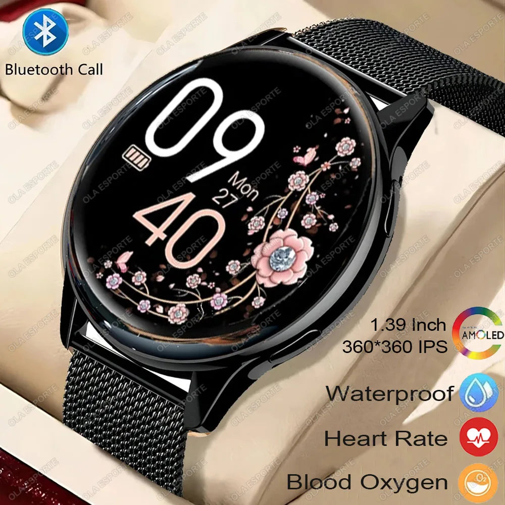 Bluetooth Call Smart Watch Women Custom Dial Steel Watches