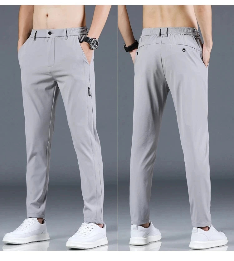 2024 New Fashion Casual Men's Casual Pants Summer Thin Ice