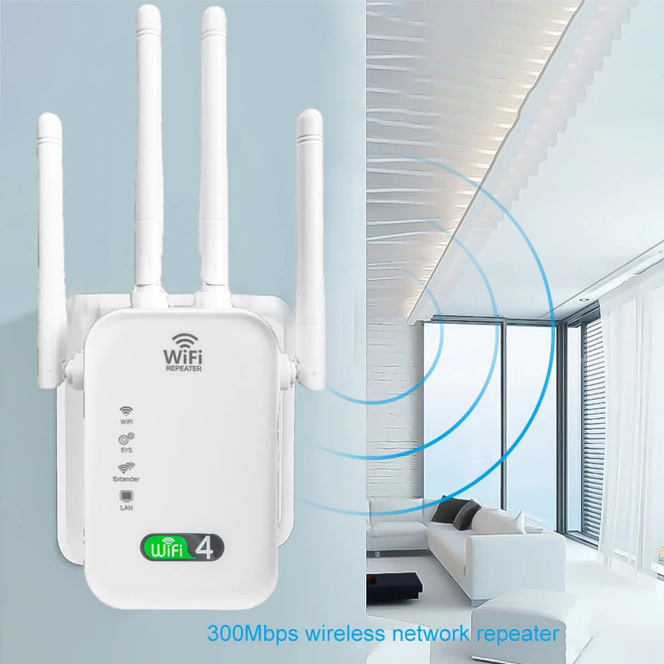 Creacube 300M WiFi Repeater WiFi Ethernet Extender Wireless