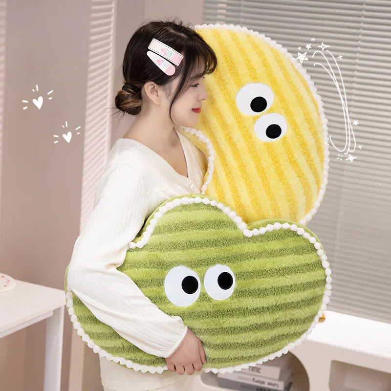 Funny Big Eyes Anime Doll Plush Throw Pillow Soft Stuffed Plush