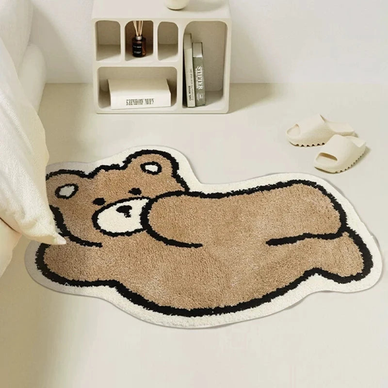 Kawaii Bear Rug Carpet for Living Room Bederoom Beside Area Rugs