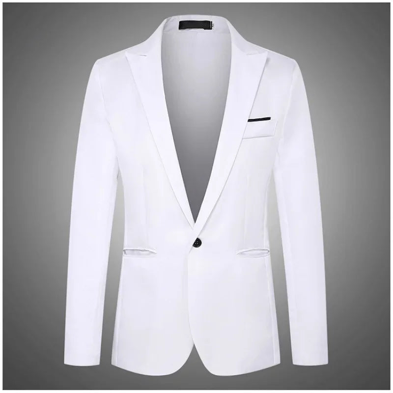 New Casual Western-style Men's Blazer Slim Fit Korean Fashion