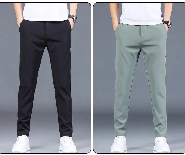 2024 New Fashion Casual Men's Casual Pants Summer Thin Ice